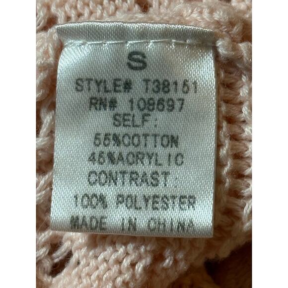 NWOT Lipslide Crotched Detailed Floral Lace Top Small Beautiful Pink Flowy - Picture 6 of 6